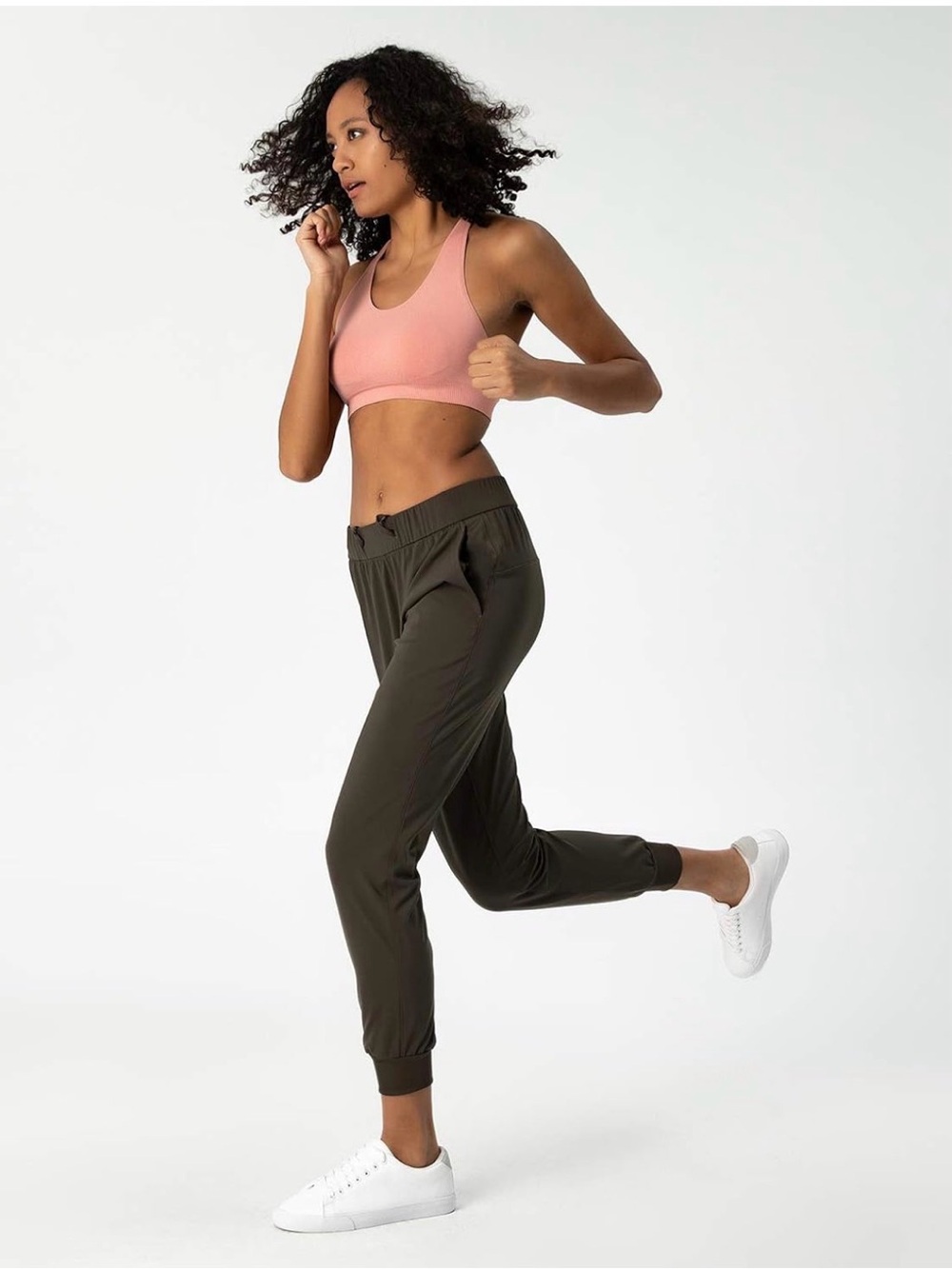AJISAI Women’s Jogger Athleisure Sweatpants Pants Loungewear Olive Green size S